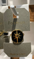 Black North Star Signet Ring - W1-0261