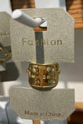 Wide Floral Texture Ring - W1-0272