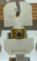 Dark Round Hammered Band Ring - W1-0278