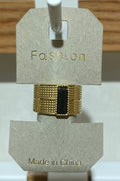 Black Bar Textured Wide Ring - W1-0287