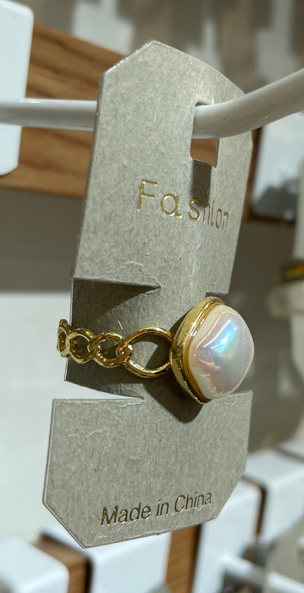 Pearl Diamond Signet Ring - W1-0293
