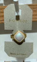 Pearl Diamond Signet Ring - W1-0293