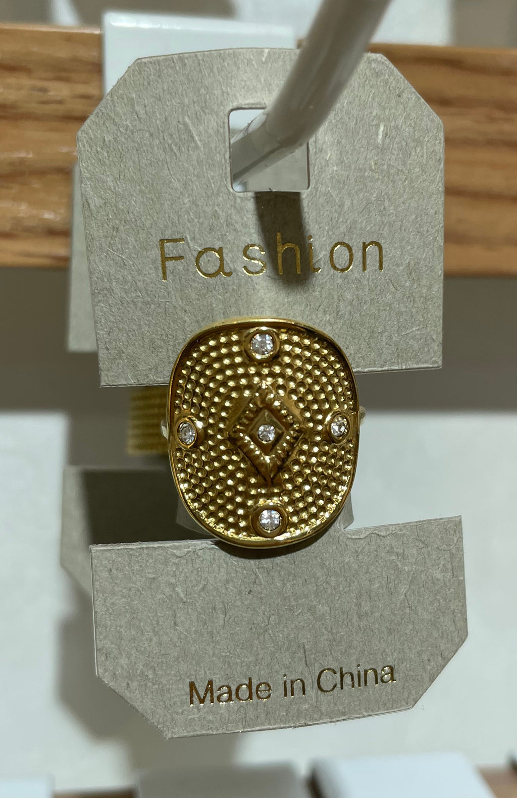Textured Diamond Motif Ring - W1-0294