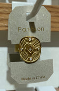 Textured Diamond Motif Ring - W1-0294