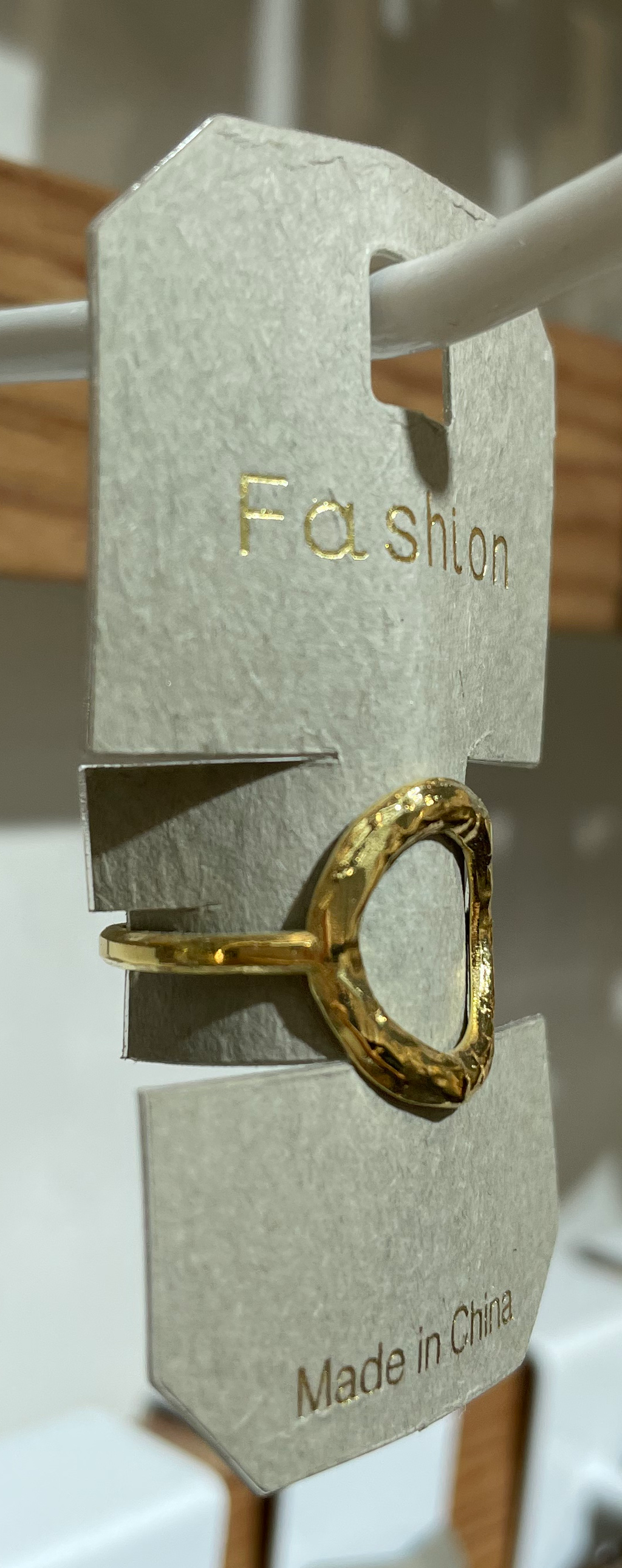 Textured Open Oval Ring - W1-0308