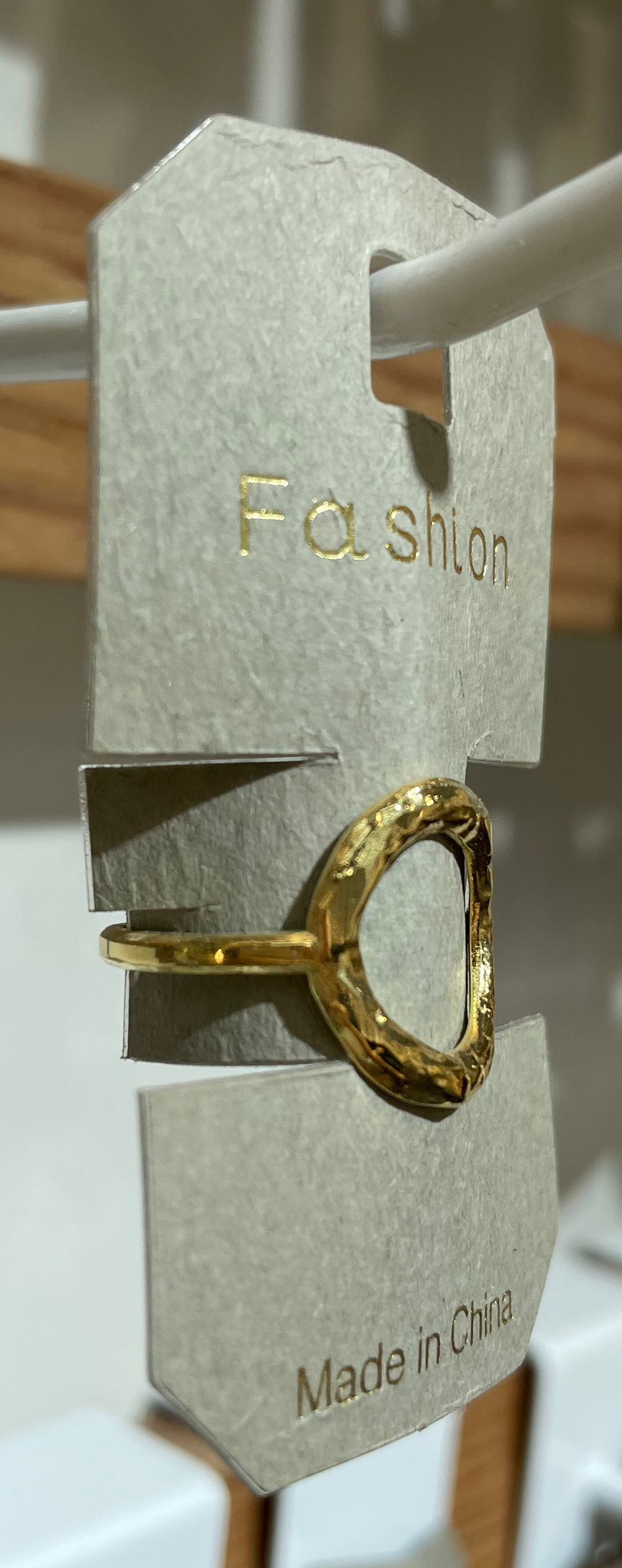Textured Open Oval Ring - W1-0308