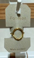 Textured Open Oval Ring - W1-0308