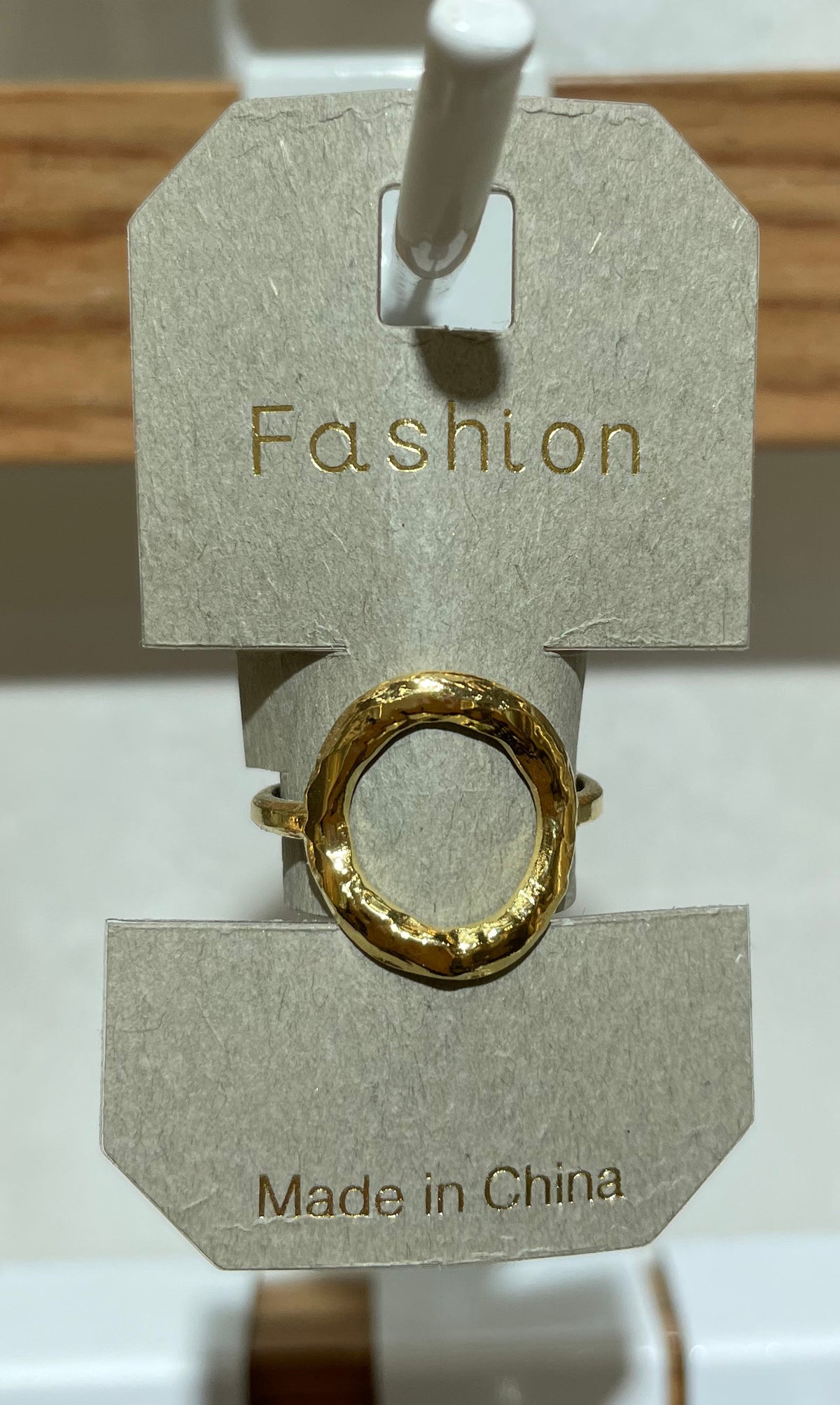 Textured Open Oval Ring - W1-0308