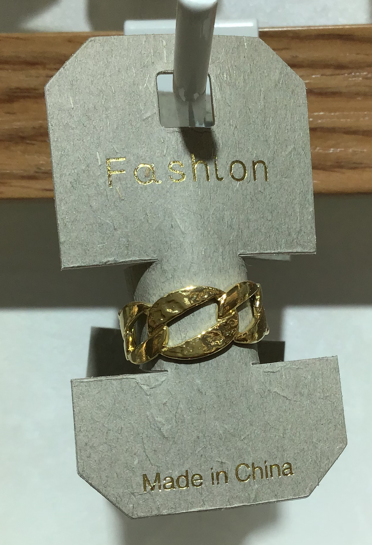 Textured Interlocking Oval Ring - W1-0319