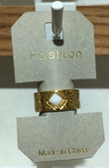 White Diamond Center Band Ring - W1-0325