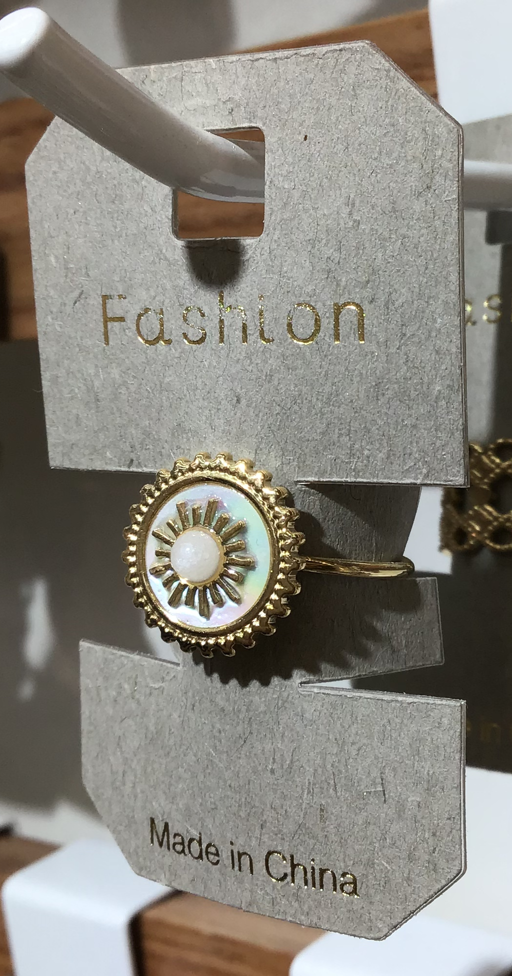 White Round Sun Ring - W1-0332