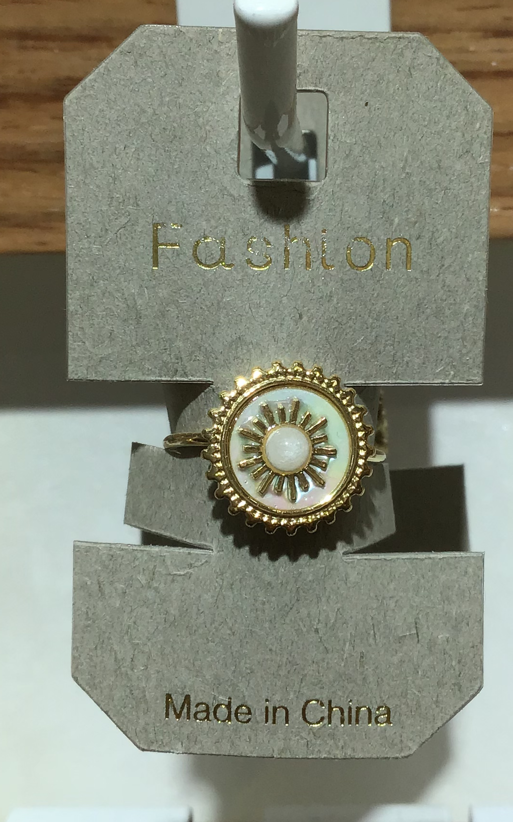 White Round Sun Ring - W1-0332