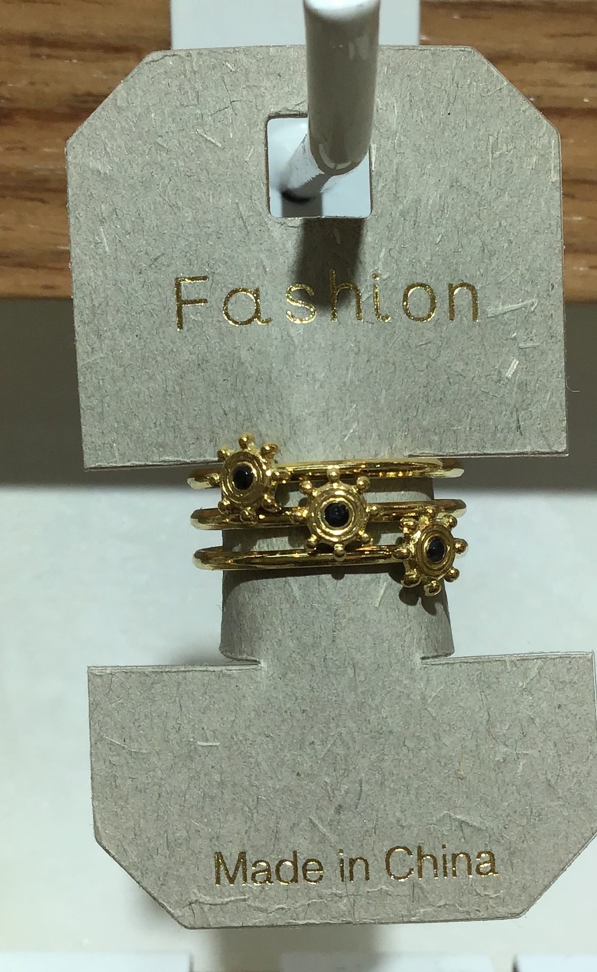 Sun Accent Layered Band Ring - W1-0338