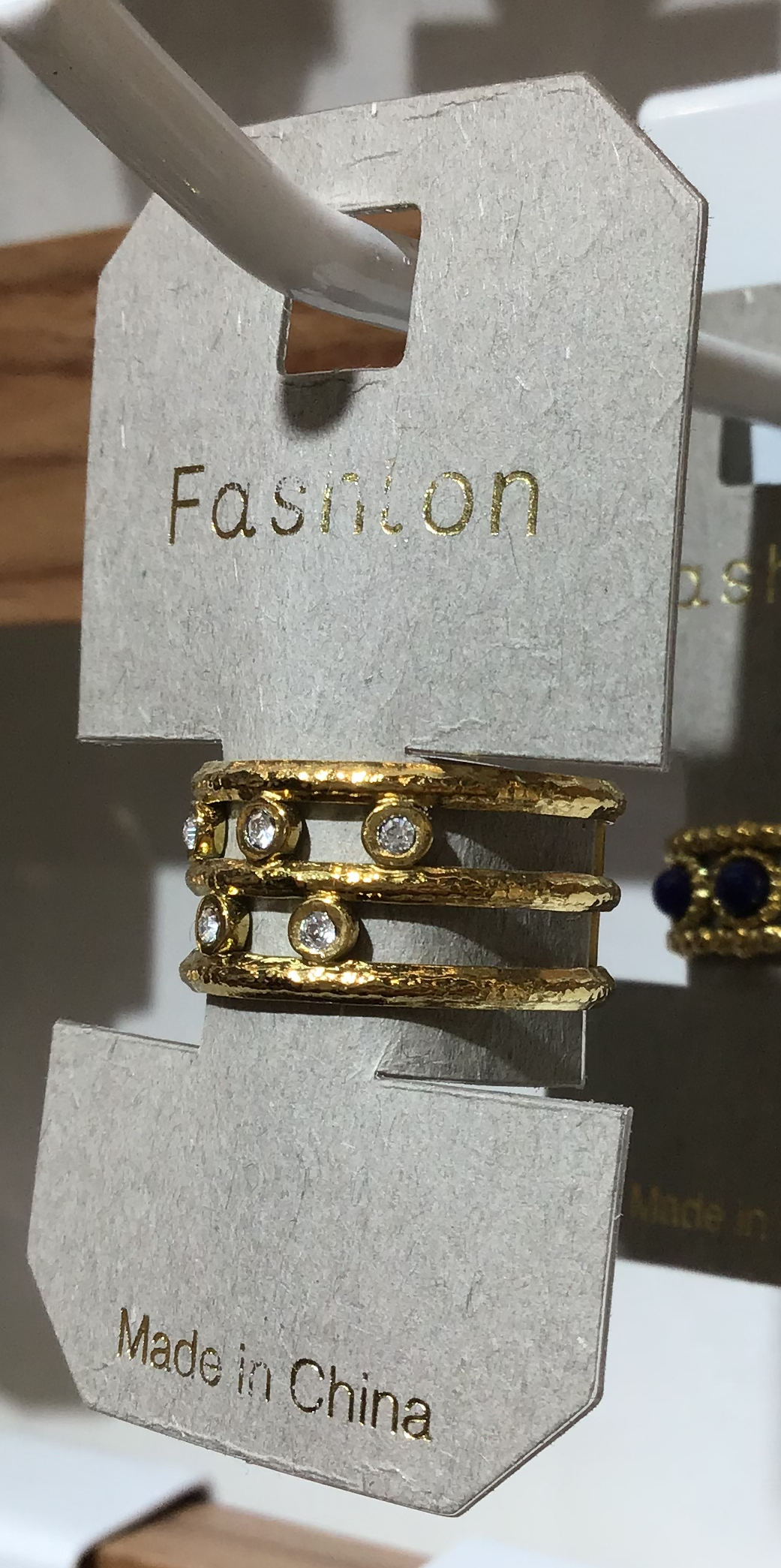 Stacked Square Sparkle Ring - W1-0339