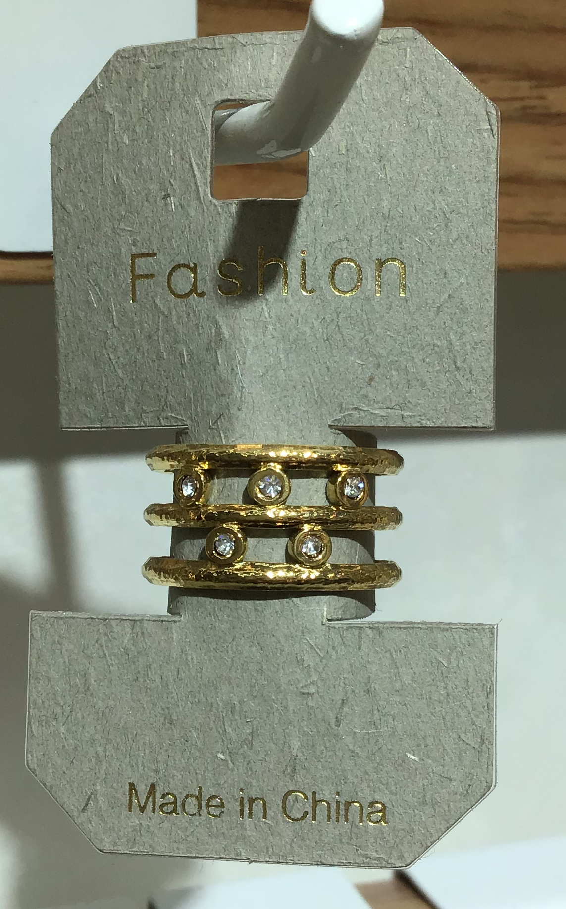 Stacked Square Sparkle Ring - W1-0339