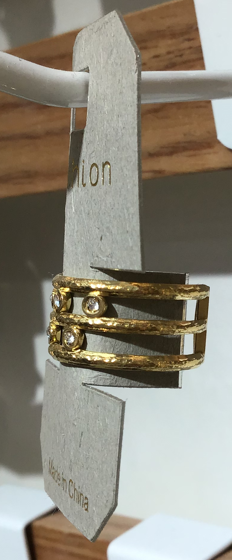 Stacked Square Sparkle Ring - W1-0339