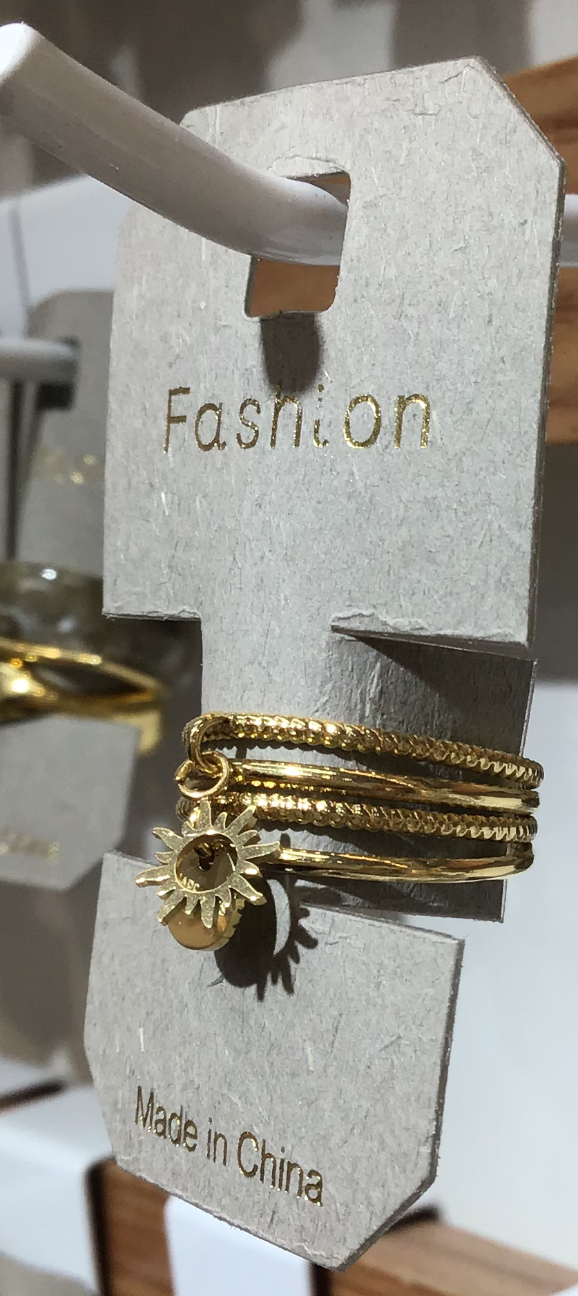 Sun Charm Multi Band Ring - W1-0341