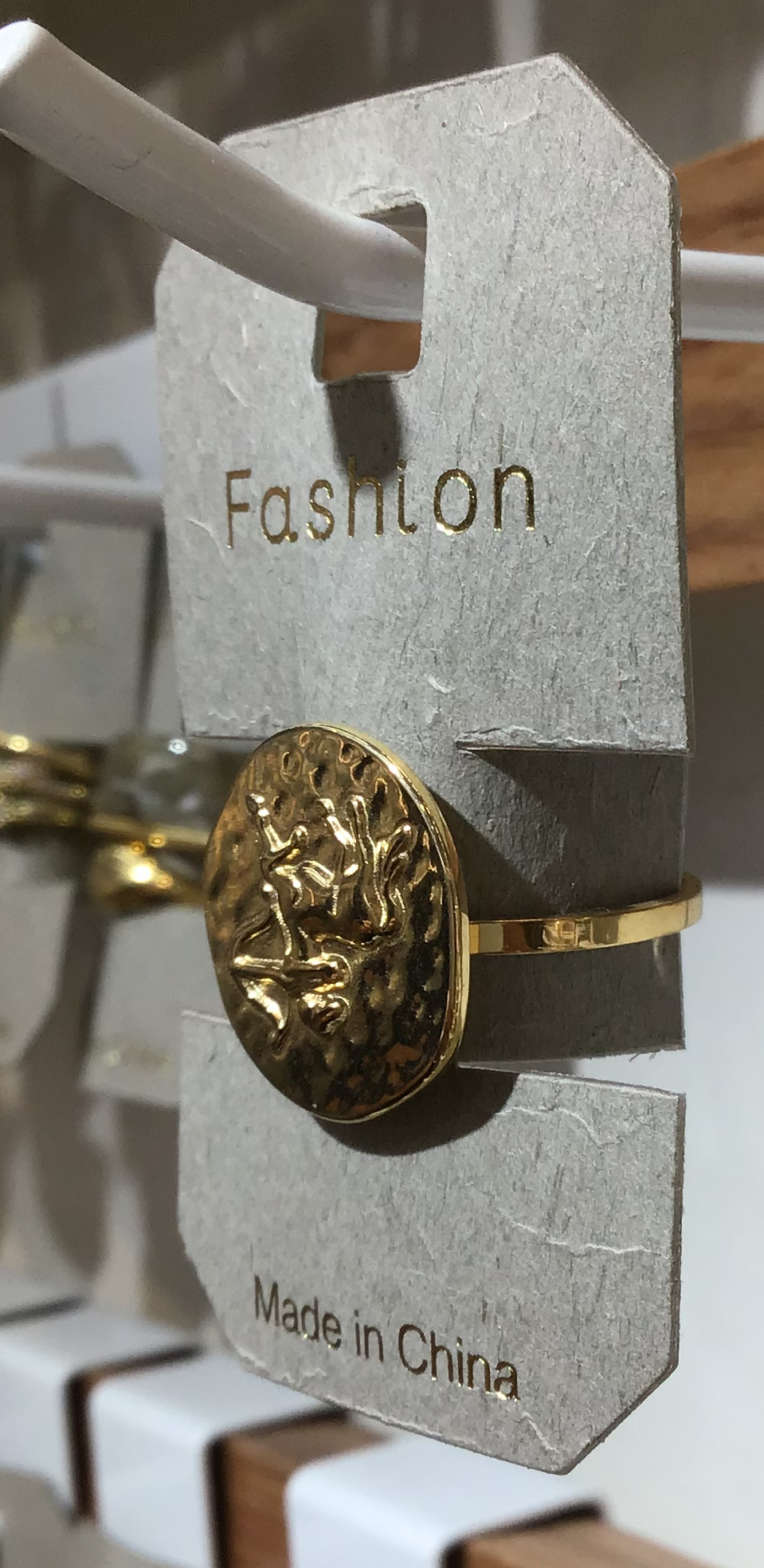 Textured Round Relief Ring - W1-0342