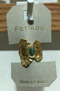 Green Oval Leaf Ring - W1-0355