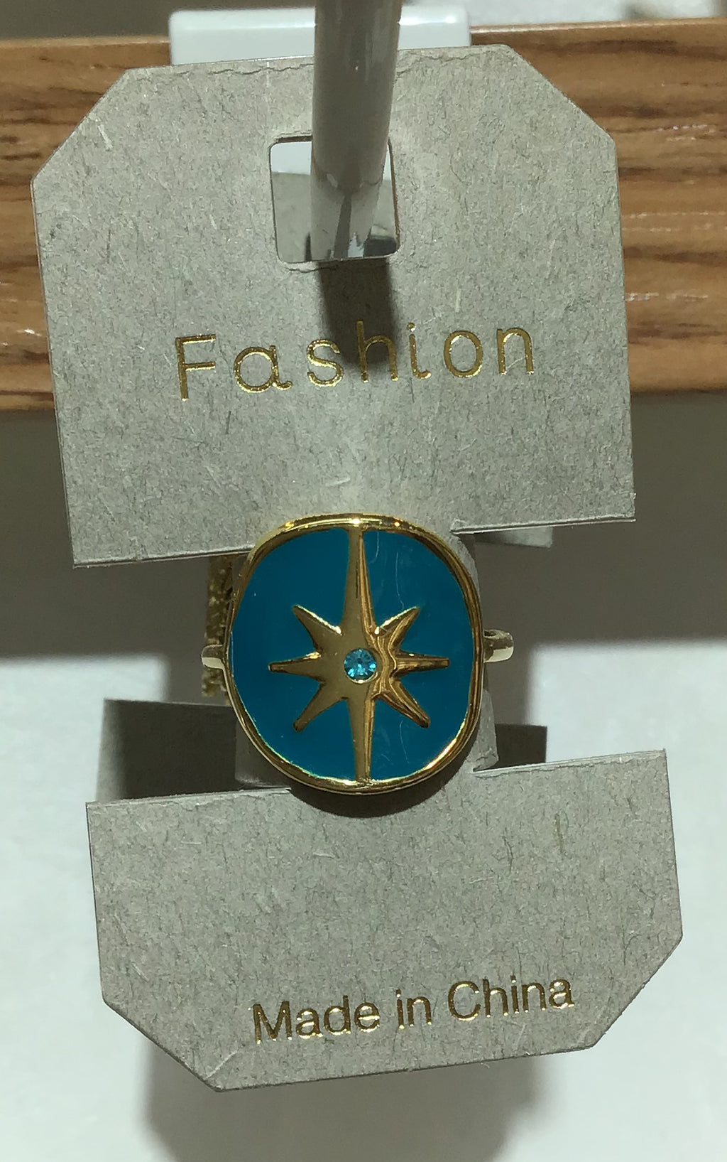 Blue Starburst Medallion Ring - W1-0358
