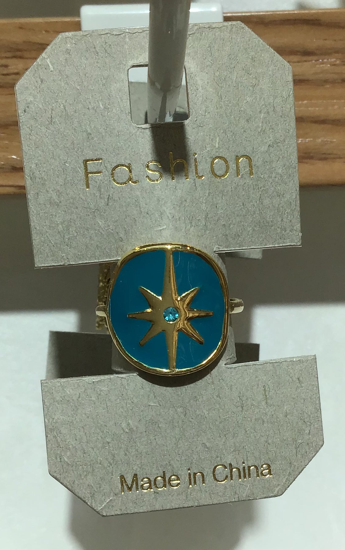 Blue Starburst Medallion Ring - W1-0358
