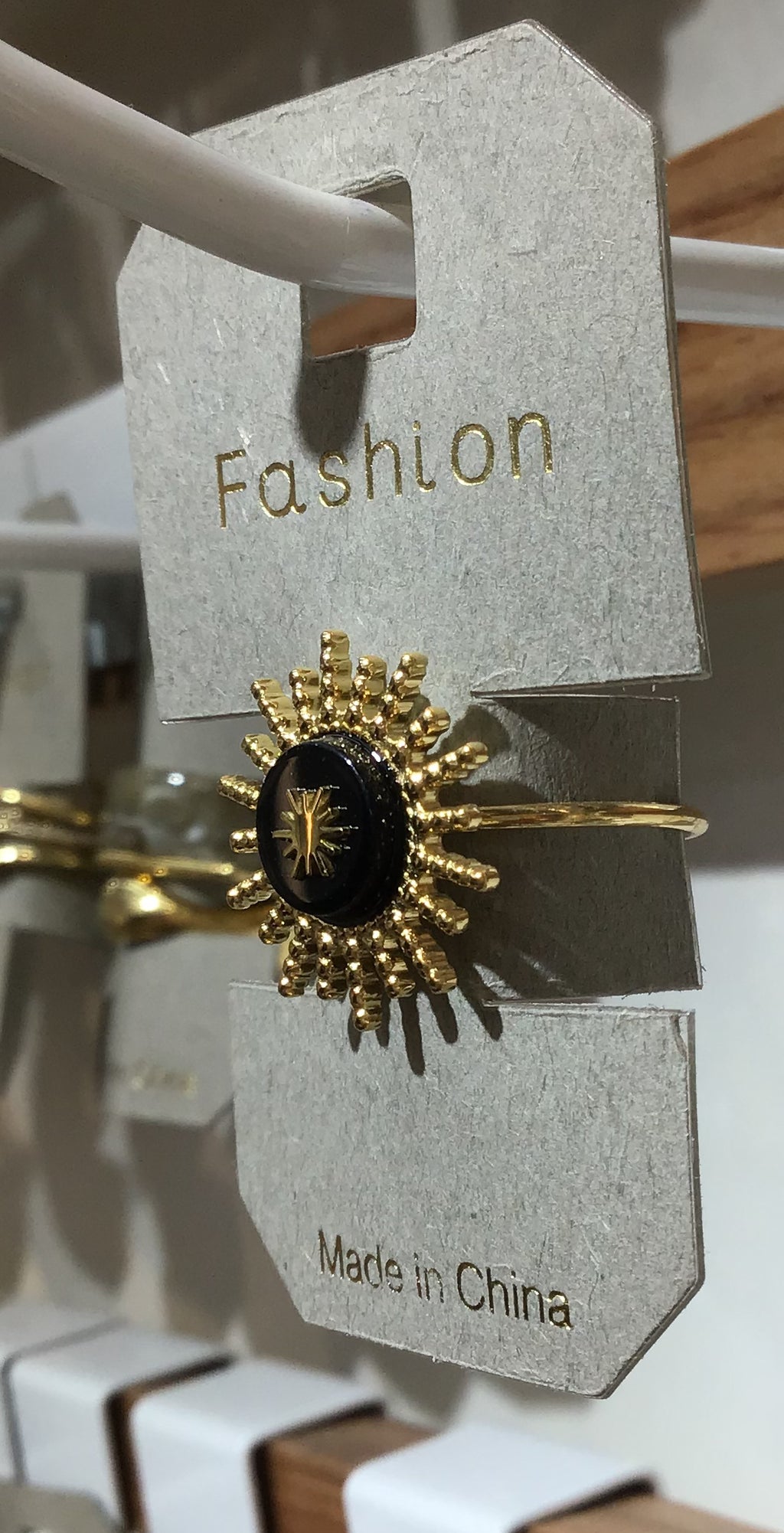 Black Star Sunburst Ring - W1-0370
