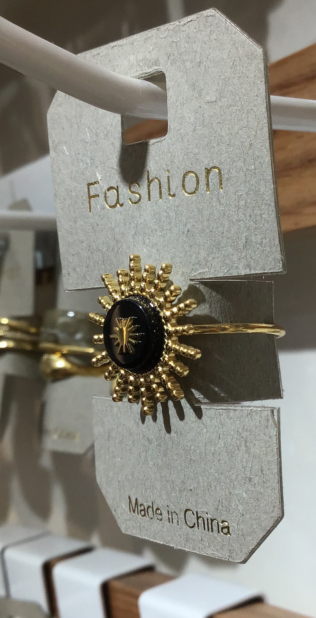Black Star Sunburst Ring - W1-0370