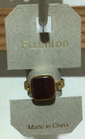 Burgundy Square Accent Ring - W1-0375