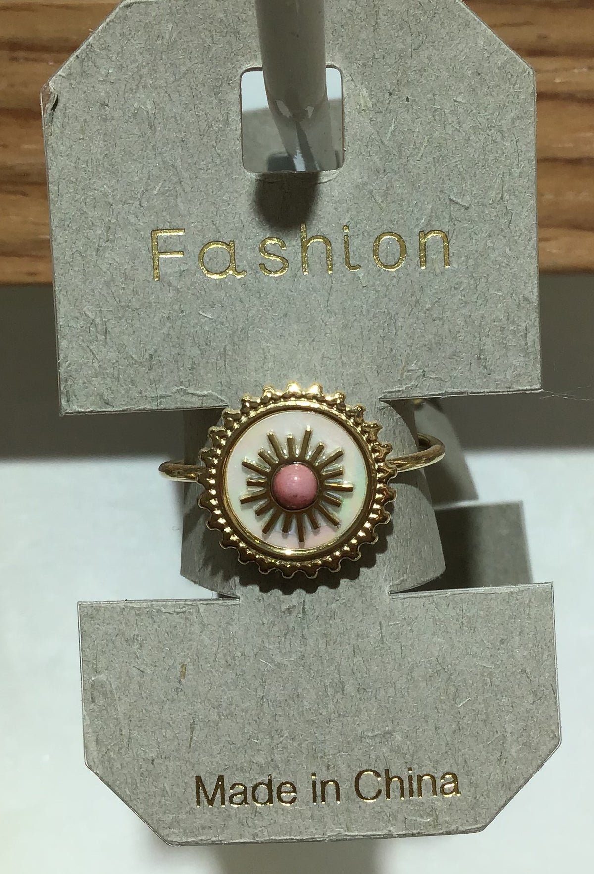 Pink Center White Sun Ring - W1-0380