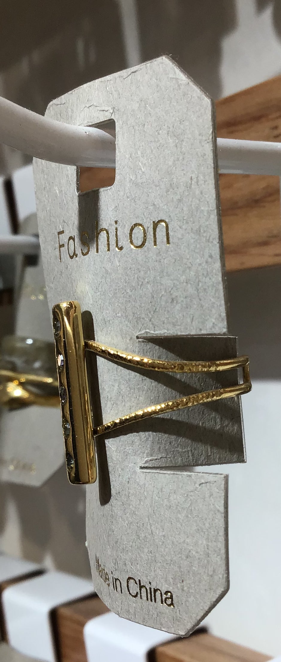 Vertical Sparkle Bar Ring - W1-0382