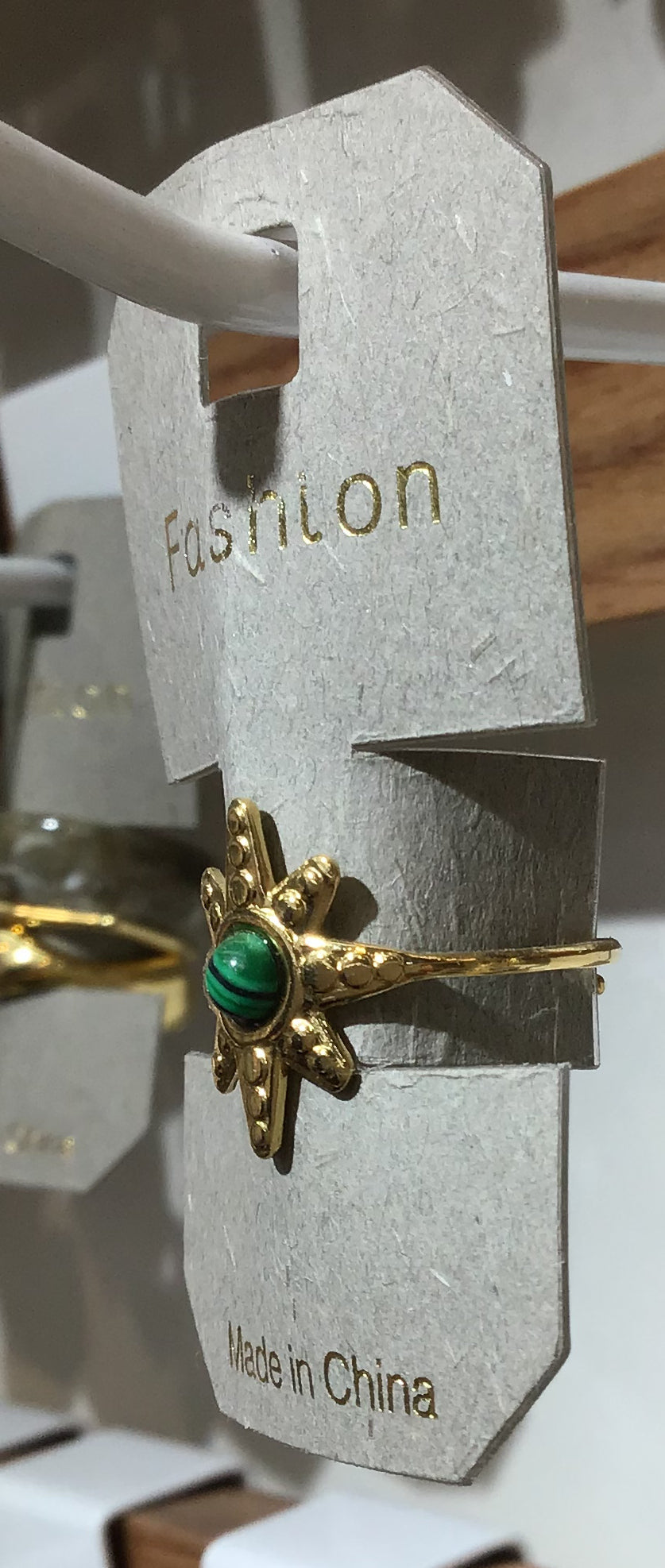 Green Center Petal Ring - W1-0383