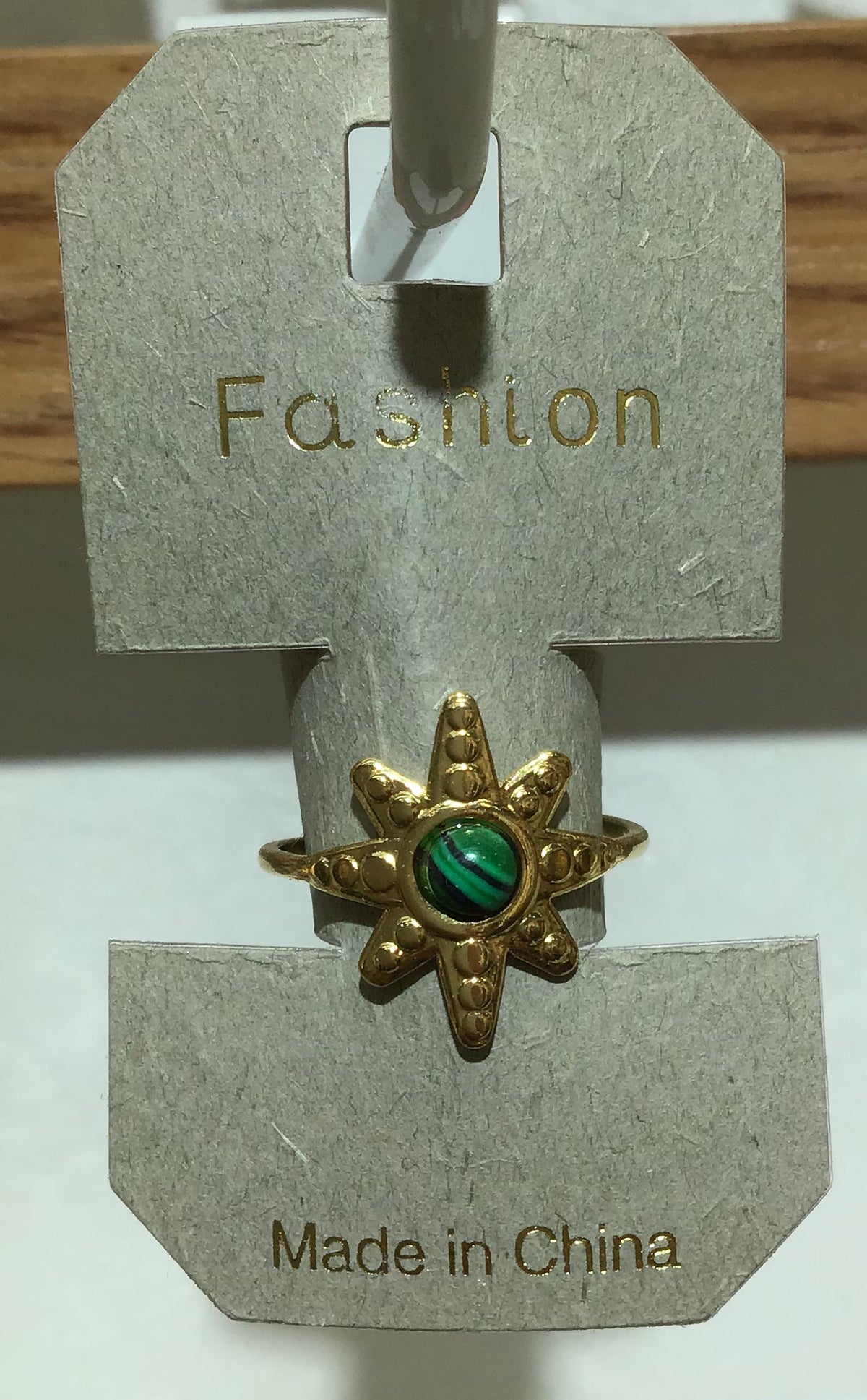 Green Center Petal Ring - W1-0383
