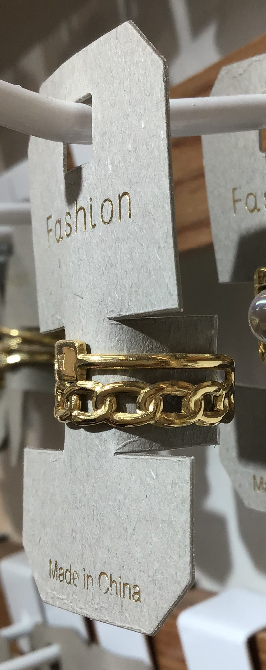Mixed Link Layered Band Ring - W1-0387