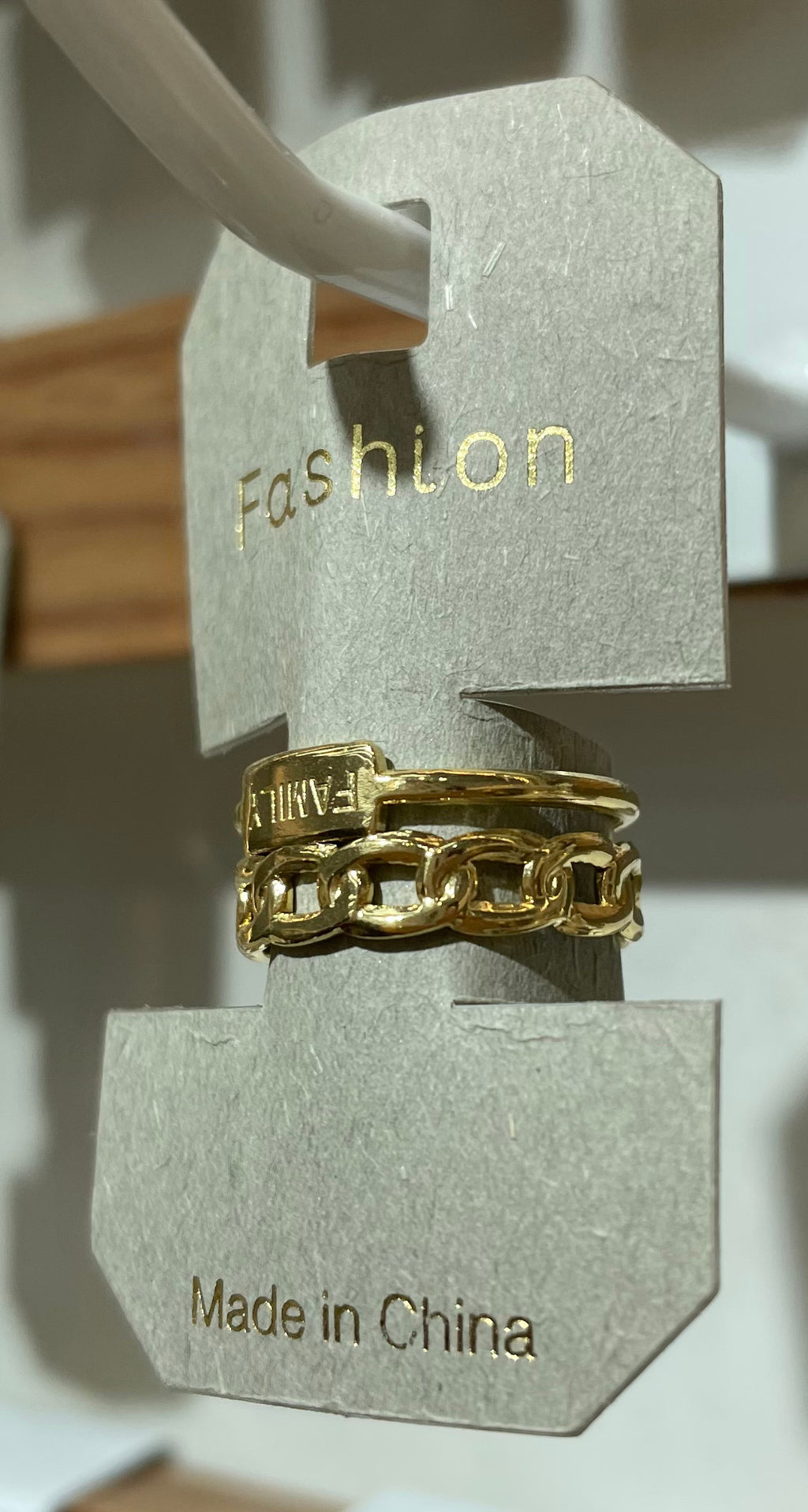 Mixed Link Layered Band Ring - W1-0387