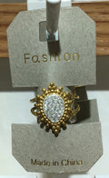 Sparkling Teardrop Sunburst Ring - W1-0389