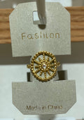 Sparkling Filigree Flower Ring - W1-0397