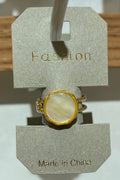 White Round Accent Ring - W1-0399