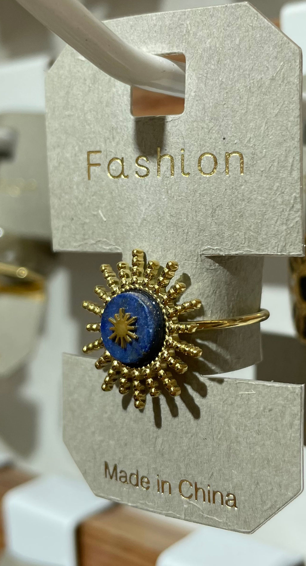 Blue Star Sunburst Ring - W1-0402