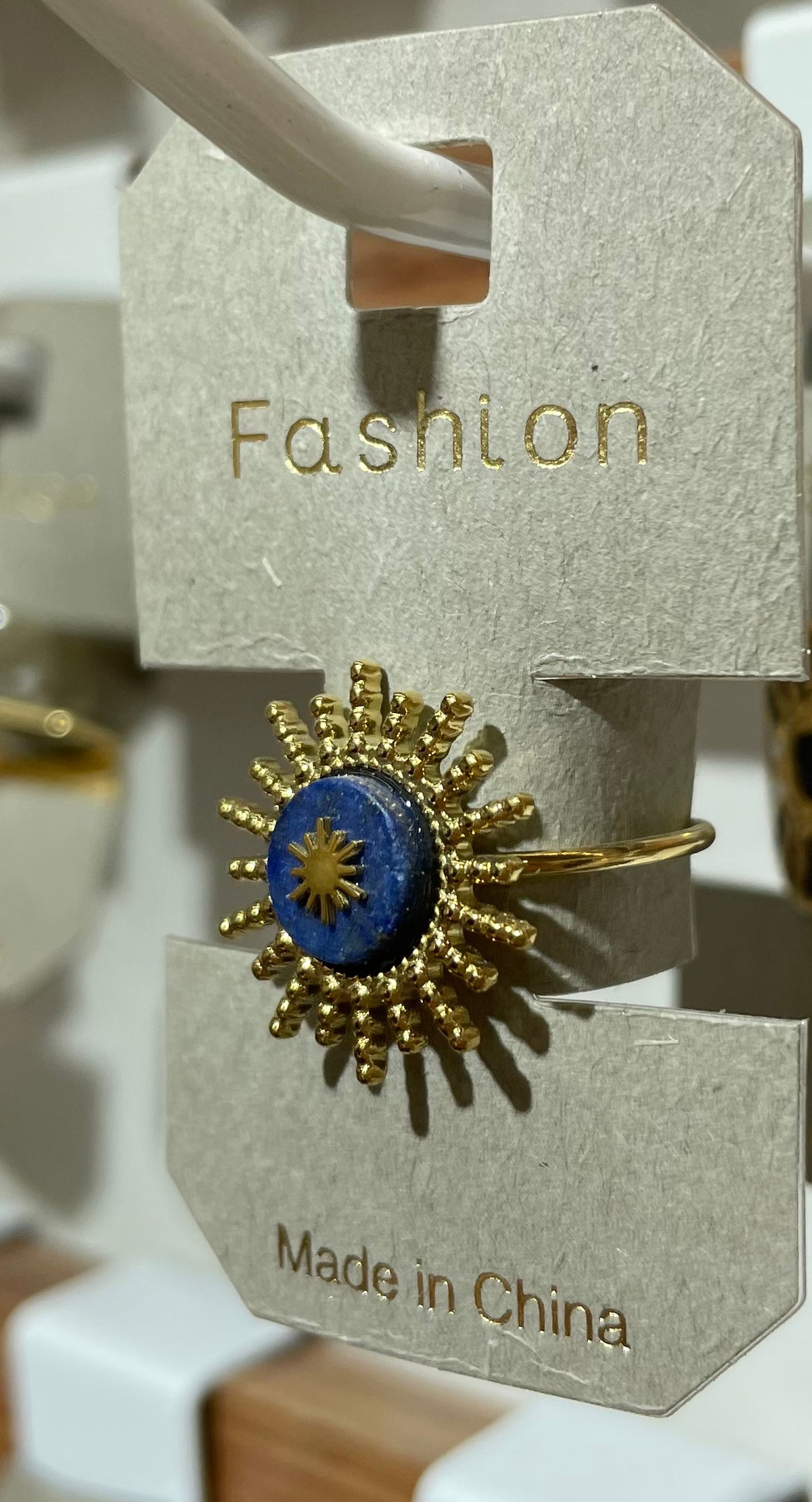 Blue Star Sunburst Ring - W1-0402