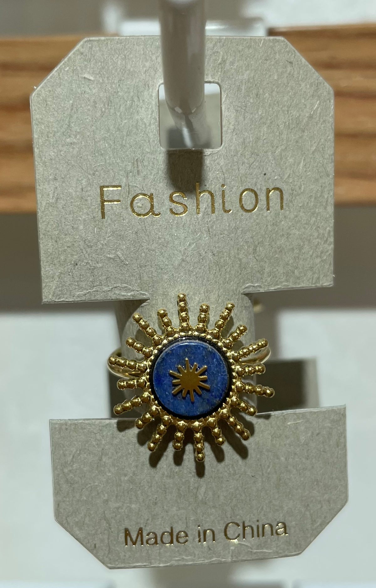 Blue Star Sunburst Ring - W1-0402