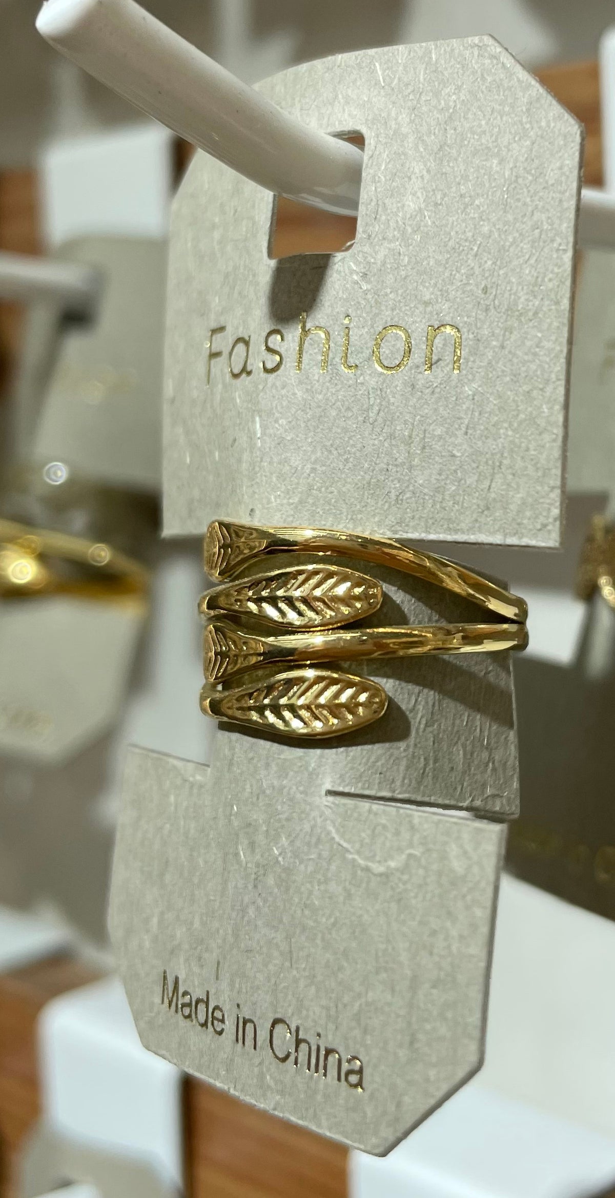 Textured Feather Wrap Ring - W1-0410