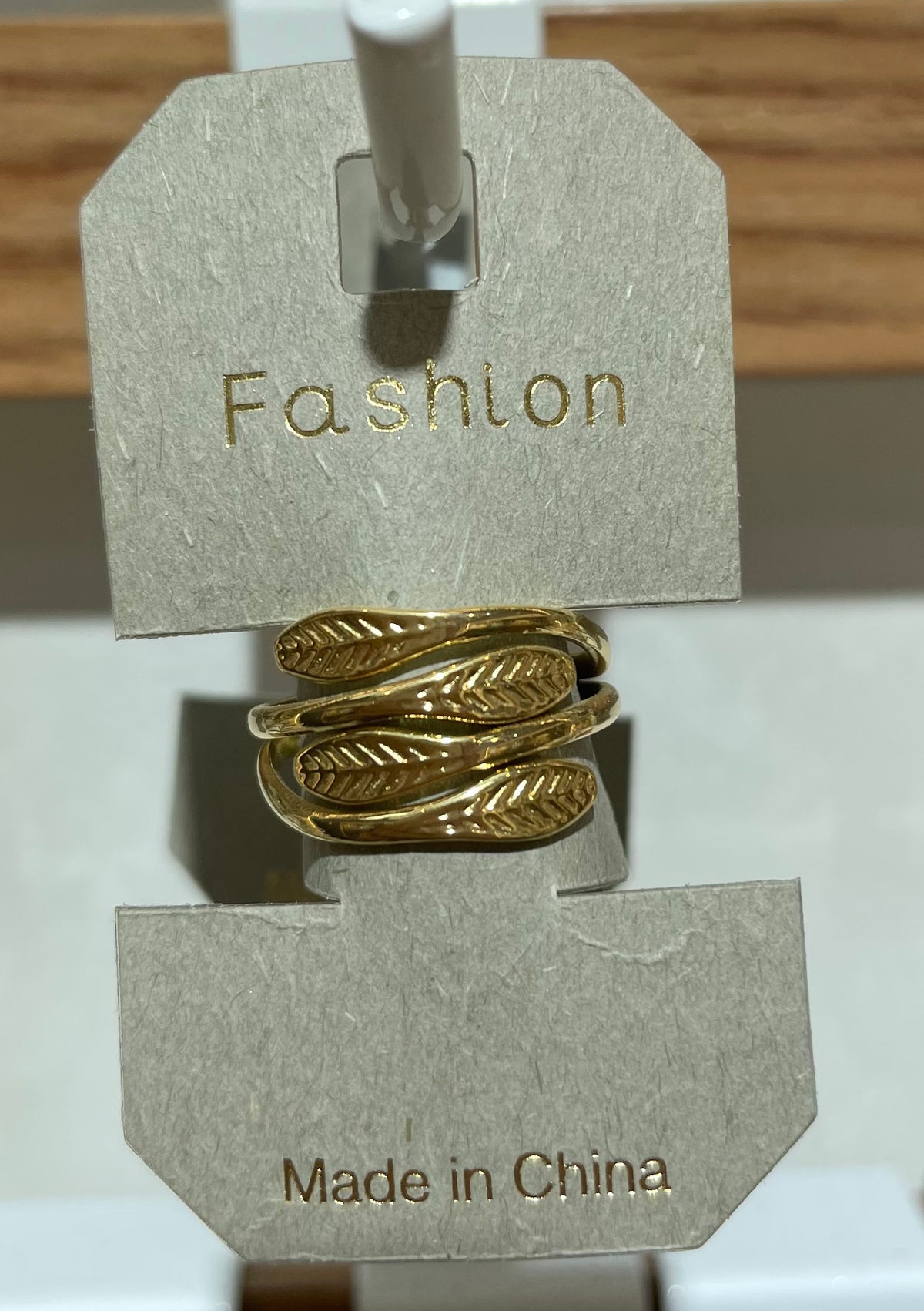 Textured Feather Wrap Ring - W1-0410