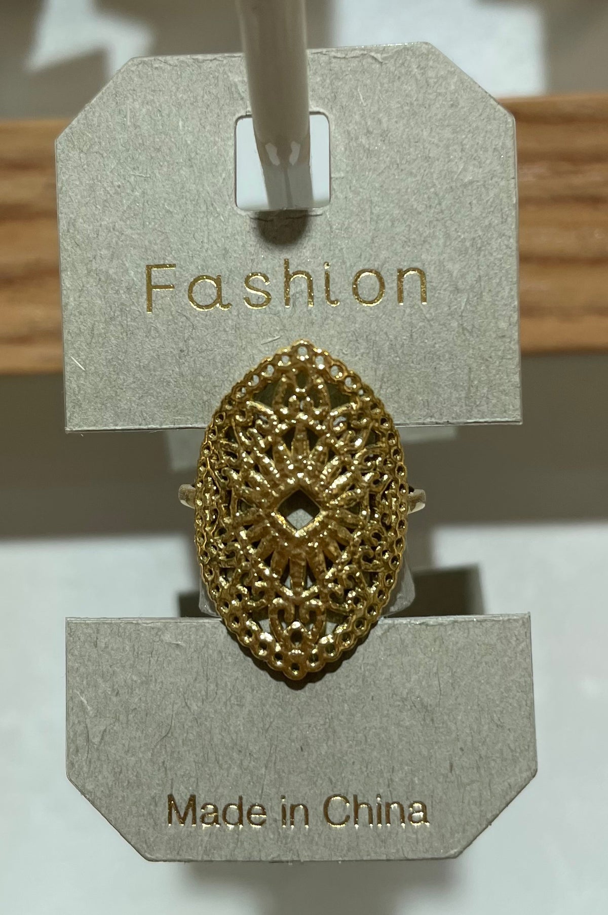 Beaded Oval Filigree Ring - W1-0418