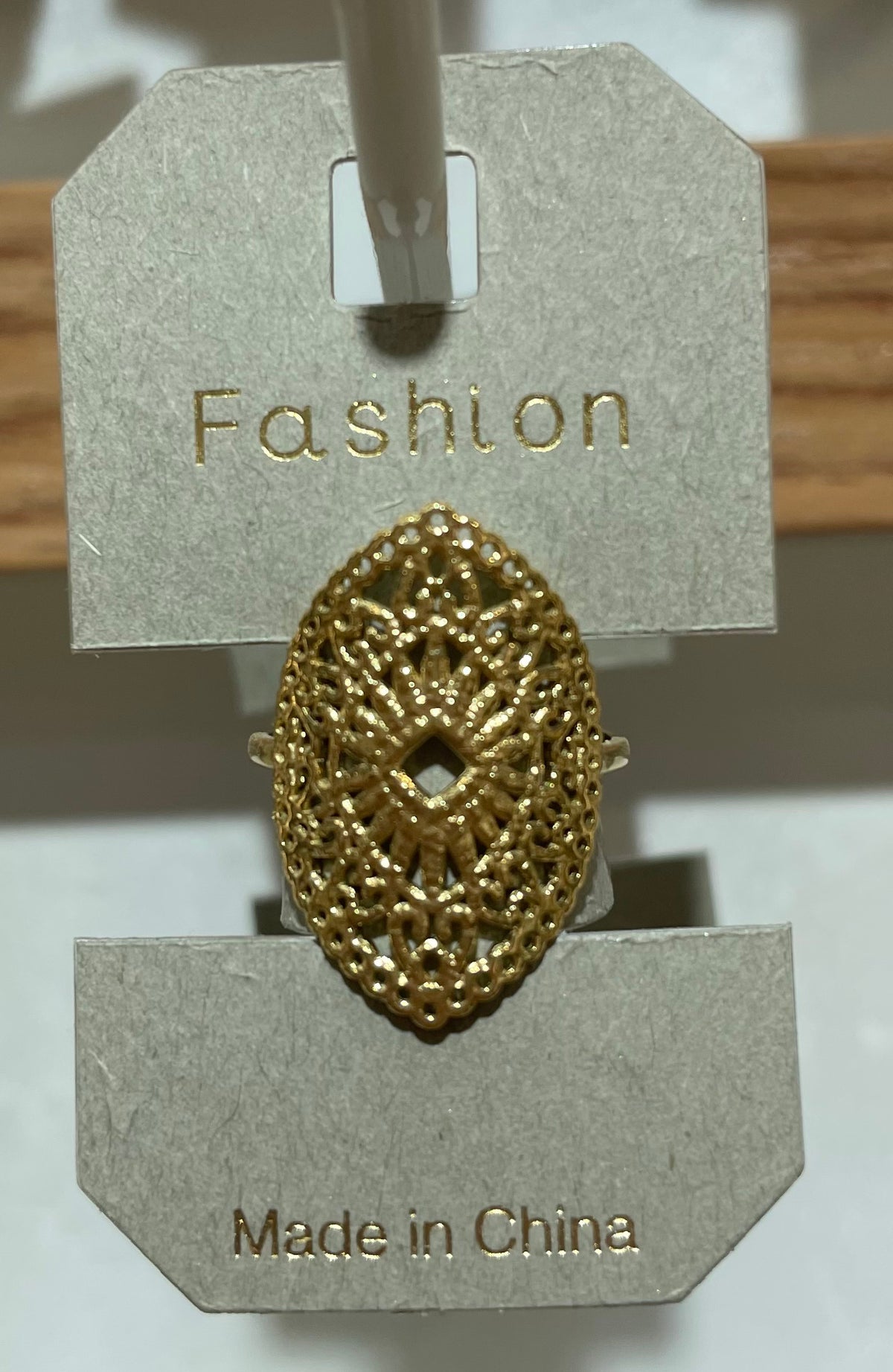 Beaded Oval Filigree Ring - W1-0418