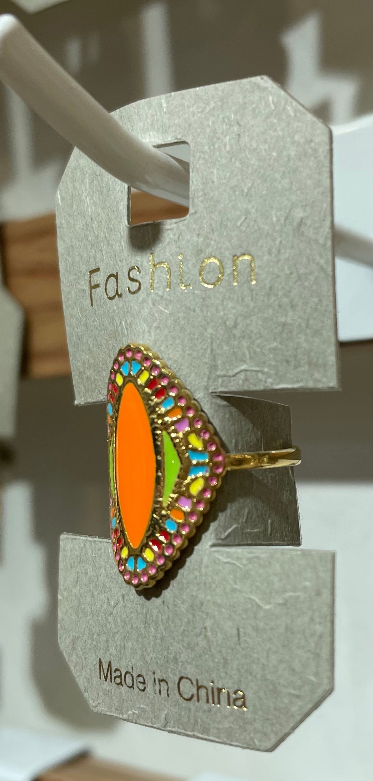 Colorful Marquise Dotted Ring - W1-0419
