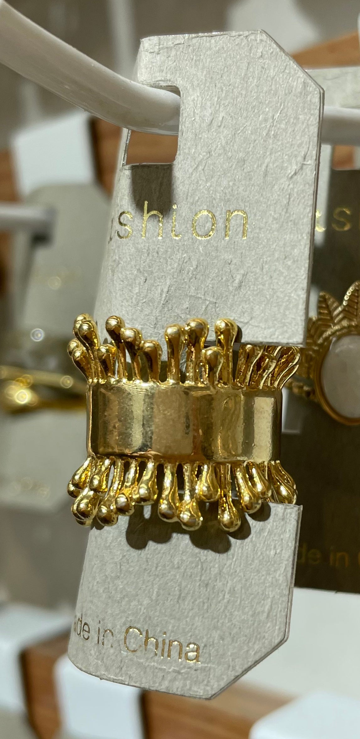 Fringed Wide Statement Ring - W1-0426