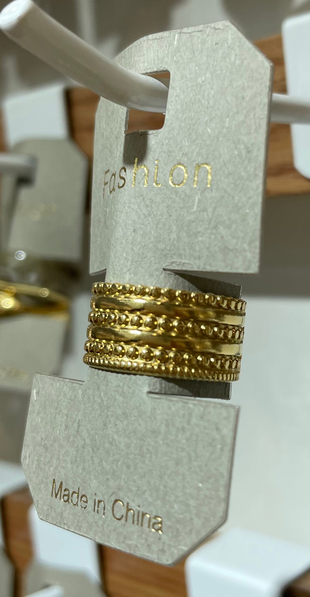Beaded Multi Row Band Ring - W1-0428