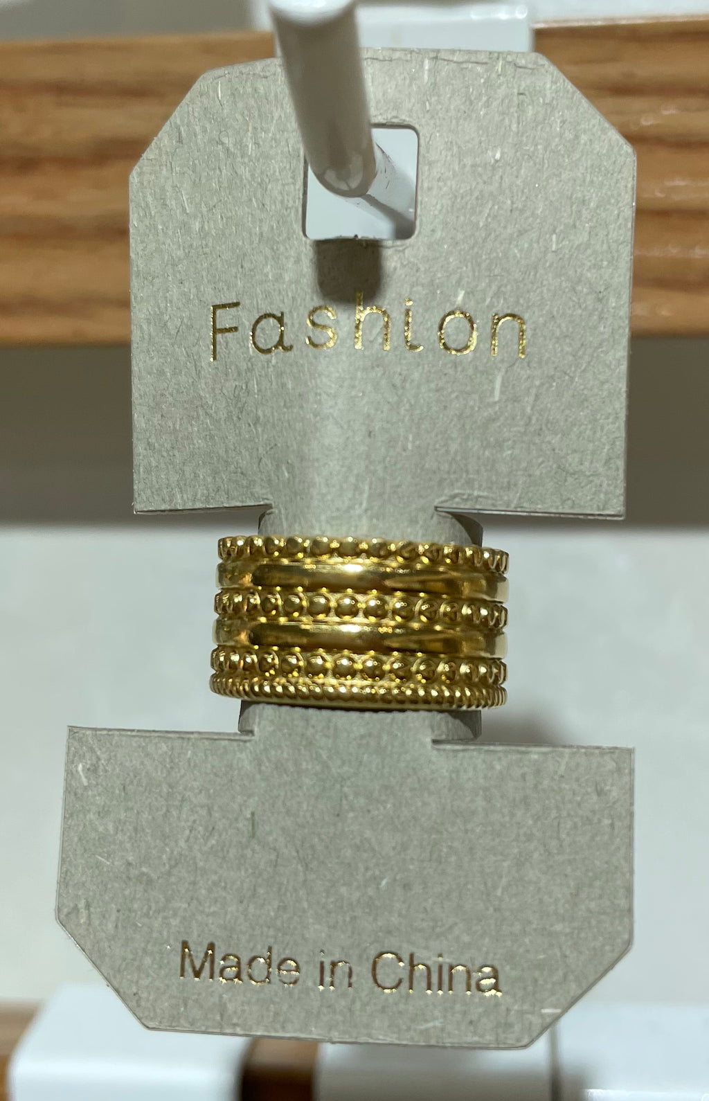 Beaded Multi Row Band Ring - W1-0428