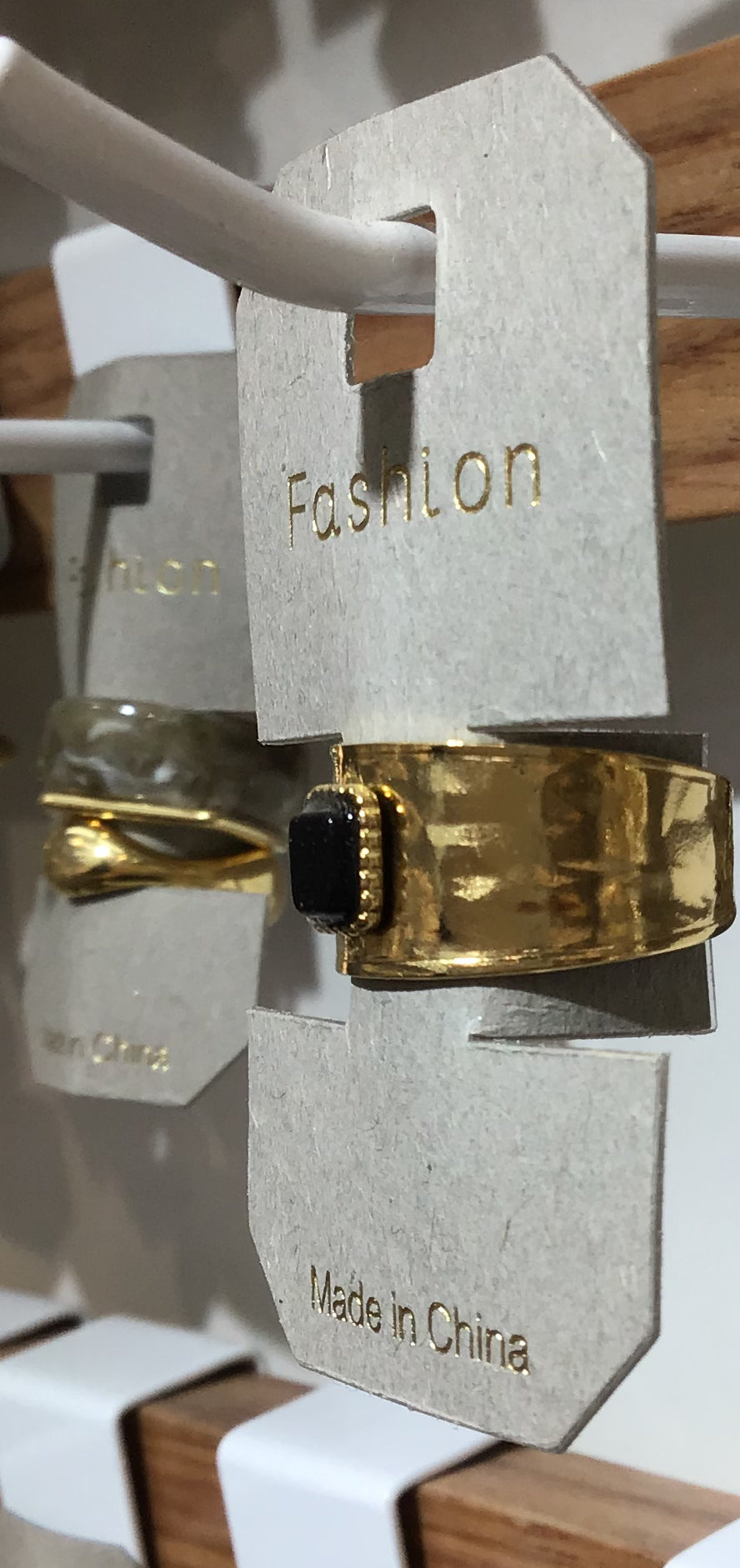 Black Square Wide Band Ring - W1-0437