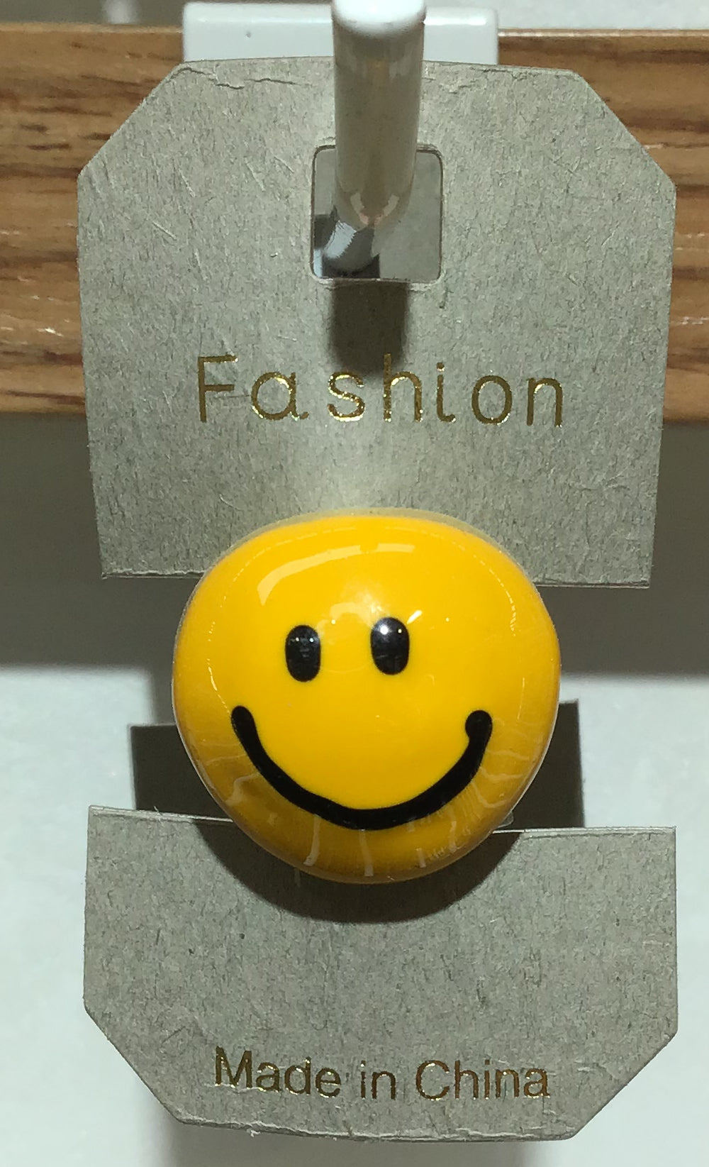 Yellow Smiley Face Ring - W1-0439